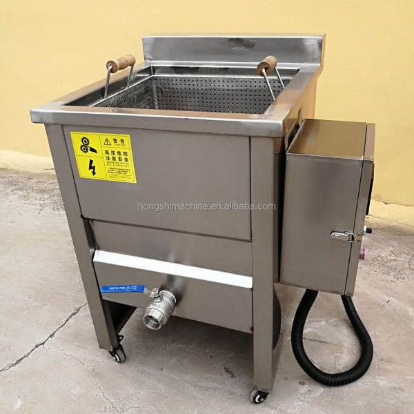 Electricity gas heating meat potato chips oil fryer machine,snack food oil frying machine