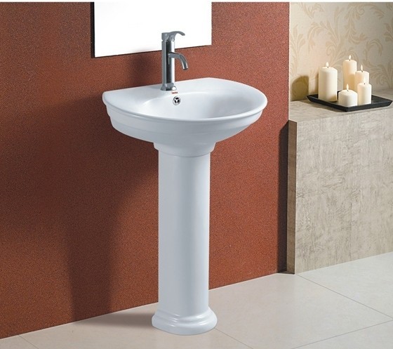 Buy Bathroom suite floor standing pedestal wash basin at wholesale prices