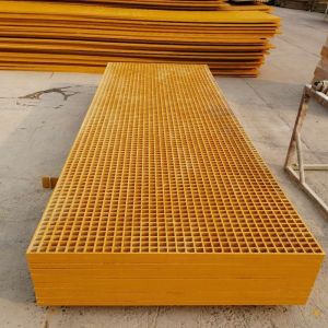 Petrochemical Platform FRP Floor Grating Yellow Fiberglass Panel