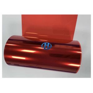 80 μm Red PET Silica Gel Coated Film for Metal Plastic Glass Ceramic etc in 3C