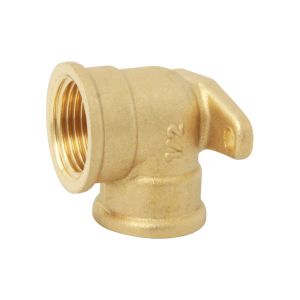 China 25mm Mdpe Brass Wall Plate Elbow on sale