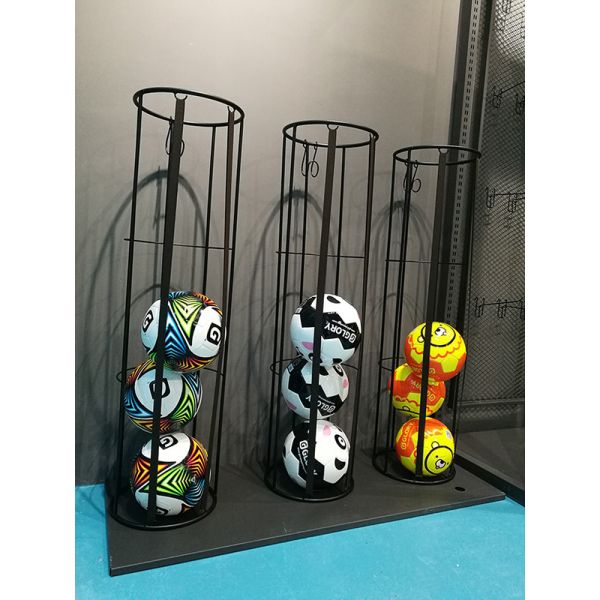 Buy Floor Standing H1020mm W270mm Garage Sports Ball Storage , Vertical Basketball Storage Rack at wholesale prices