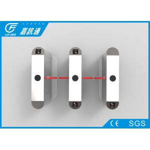 Quality Apartment Half Height Flap Barrier Turnstile Optical Anti - Reverse Function for sale