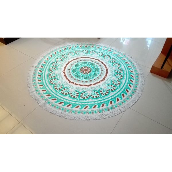 100% Cotton Material Mandala Round Towels