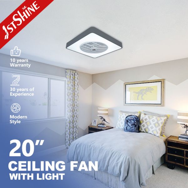 ABS Clear Plastic Blades 2- Square Ceiling Fan with Remote Control and Hidden