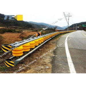 Highway Q235 Q345 Roller Barrier System With EVA Polyurethane barrel