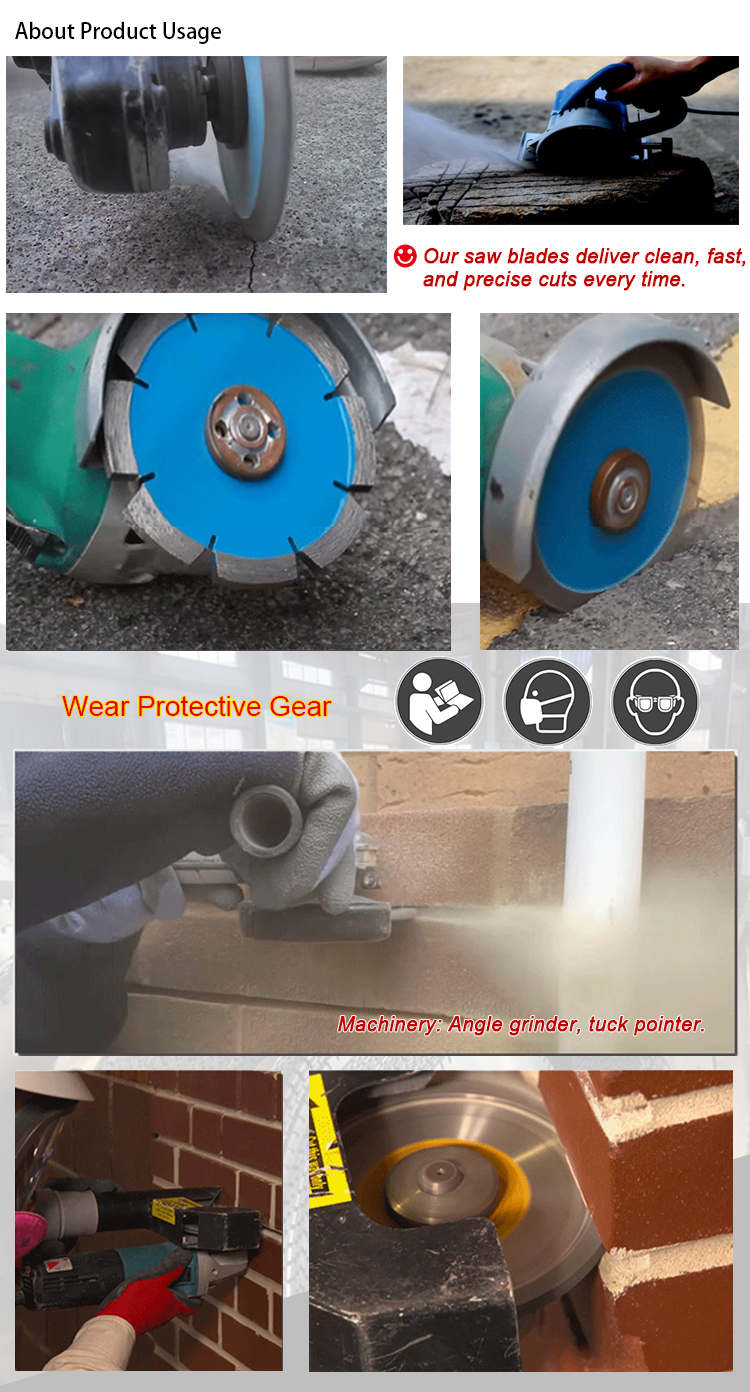 Good Performance 4.5 5 Inch Tuck Point Crack Chaser Grout Repair Diamond Saw Blade For Concrete Masonry Brick