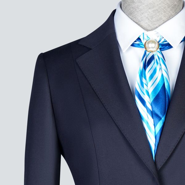 V-neck Collar Blazer Skirt Women Suit Set for Office Pencil Skirt 2 Pieces Formal Suit