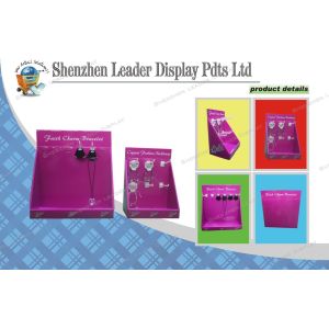 Retailing Bracelt Cardboard Counter Display with 6 Plastic Peg Hooks
