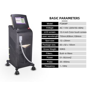 755nm 808nm 1064nm Diode Laser Hair Removal Machine 10HZ