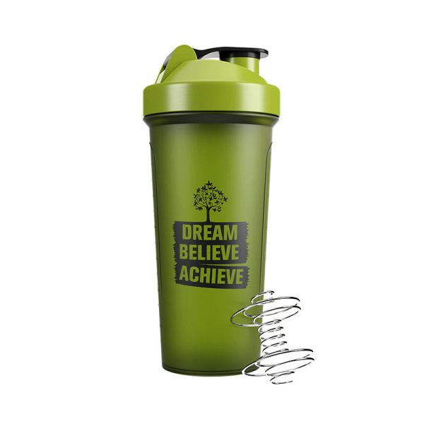 Protein Shaker Premium Gym Bottle Stainless Steel Mixer Ball Included Anti Leak Screw Top Lid