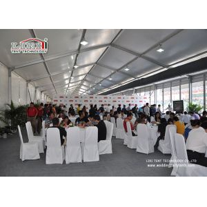 Temporary Movable White Party Marquee With Glass Walls And ABS Walls