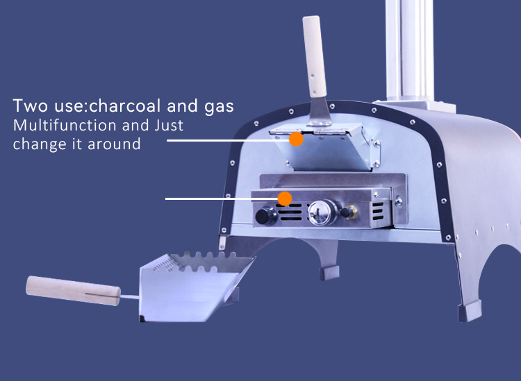 Universal Stainless Steel Wood-Fired Pizza Oven BBQ Grill for G.W./N.W 18.2/20.45kg