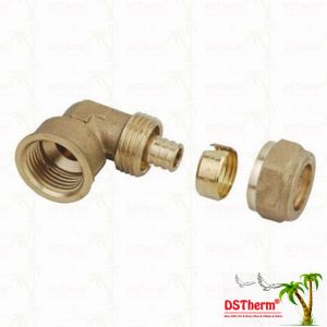 Male Threaded Elbow Pex Brass Fittings Brass Color Customized Logo Screw