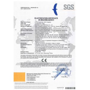 Shenzhen Anges Machinery Co., Ltd Certifications