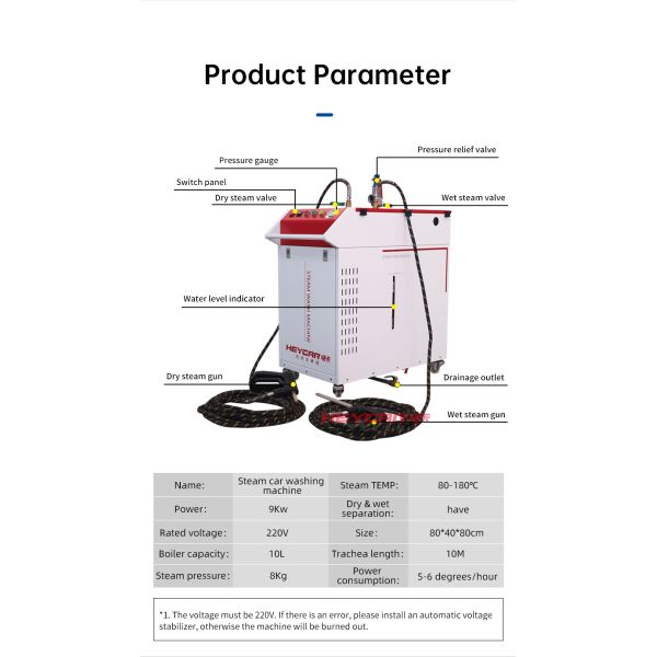 Industrial High Pressure Steam Car Washer Machine for Car Washing Shop and Customer's Request