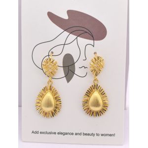 drop-shaped earrings for 925 sliver gold plating