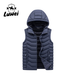 Custom Embroidered Windbreaker Hooded Sleeveless Utility Coat Thickened Men's