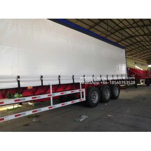 Loading Unloading Personalized Box Semi Trailer With Pullable Fabric Sides