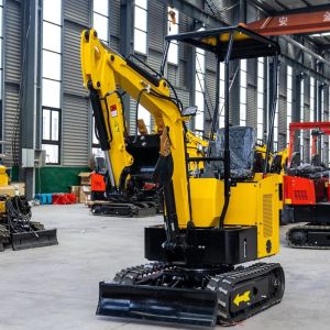 OEM ODM 1.2 ton mini digger Yellow Mini Excavator With Rubber Track