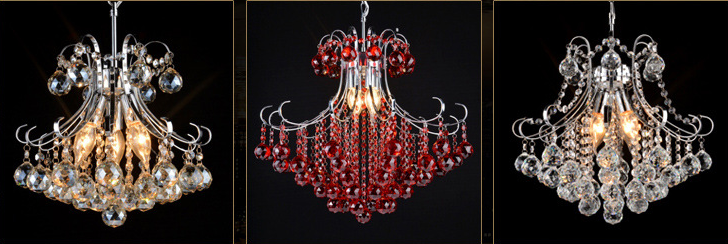 30*35cm / 40*45cm / 55*58cm Simple E14 Ceiling Candle Chandelier For Hotel