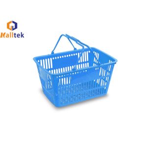 Quality HDPP Plastic Hypmarket Handheld Shopping Baskets for sale