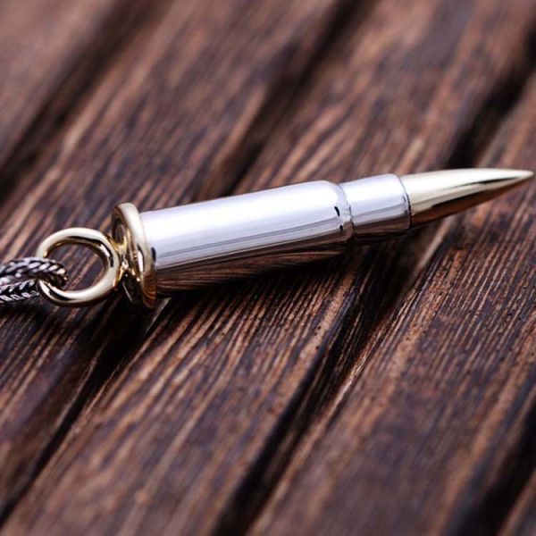 Sterling Silver Men Necklace with Pendant and Wheat Chain(XH052884W)