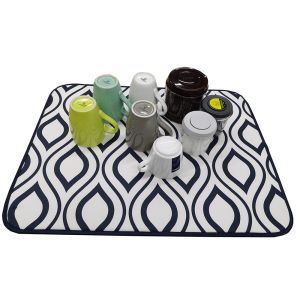 Microfiber Dish Drying Mat 300gsm Glass Cloth Dish Drainer Mat