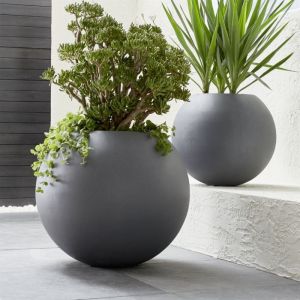Fiberglass Planter Box Round Shape With Matte Or Shiny Finished