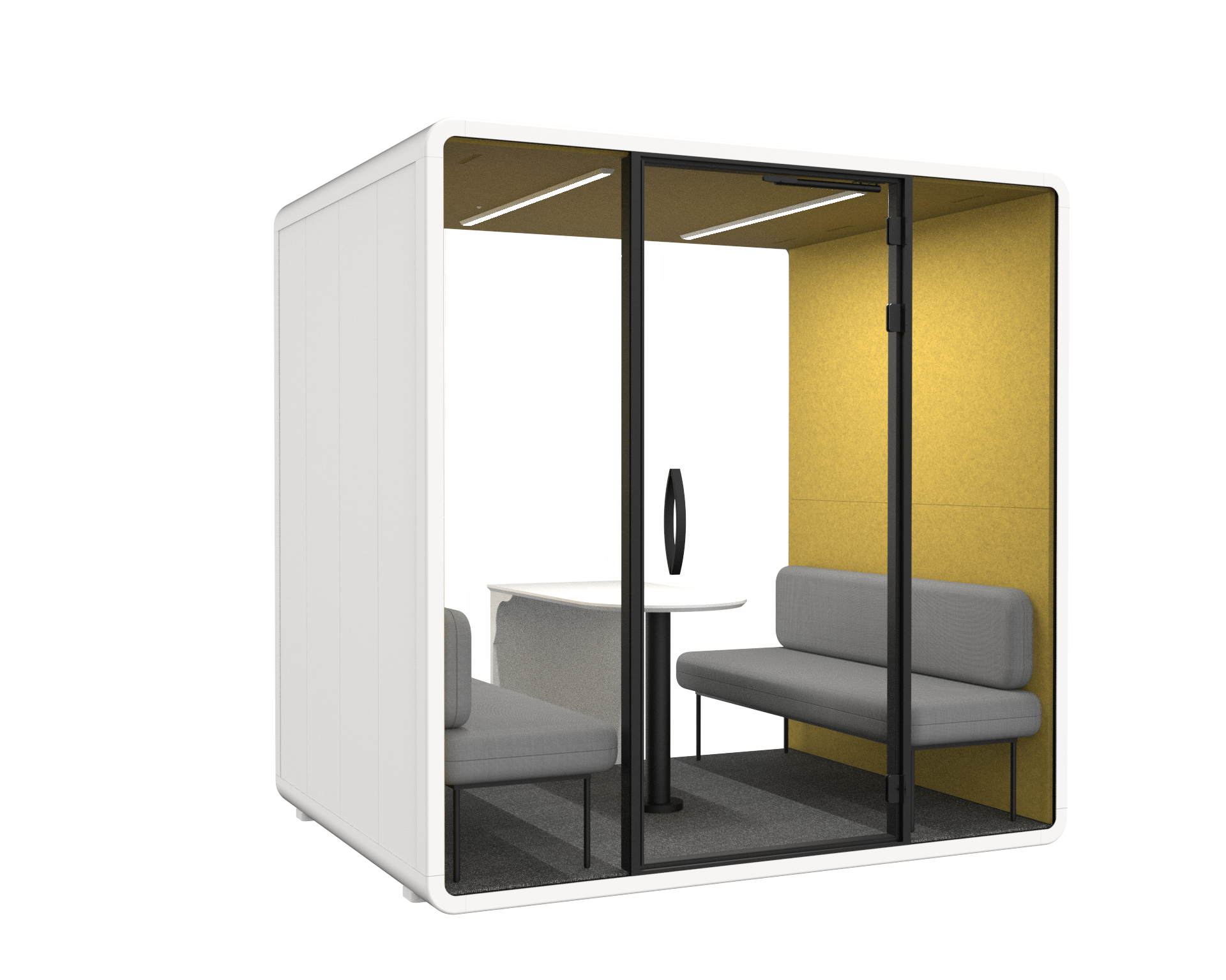 Small Aluminum Metal Prefabricated Telephone Booth, Modular Micro Customized