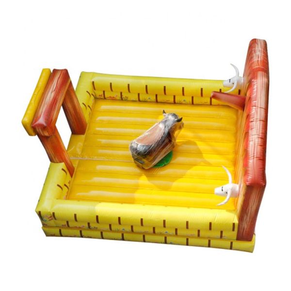 Funny Mini indoor inflatable mechanical pulling rodeo bull PVC for children interactive sport backyard game
