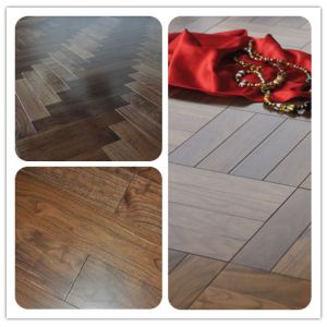 China natural solid black walnut parquet flooring on sale