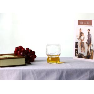 Unbreakable 310ml 100mm Lead Free Transparent Whiskey Glasses with Hammered