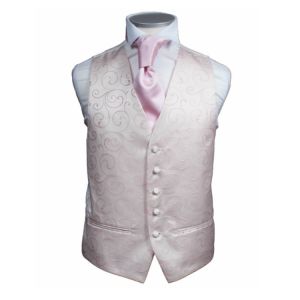 Fashion Formal Paisley Silver Best Waistcoat Men