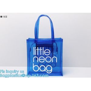 PVC soft pouch bag with round, packaging bag with embroidery recyclable quilt