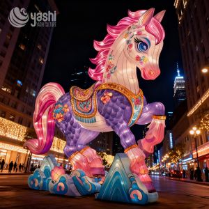 Chinese Traditional Zodiac Lantern - Cartoon Horse Lantern - New Year Festival