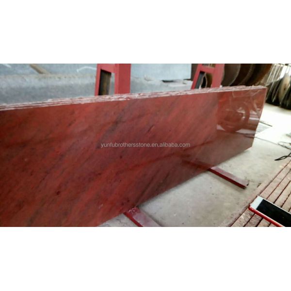 Modern Cut-To-Size Red Granite Stairs and Floor Tiles with Polished Anti Slip Surface
