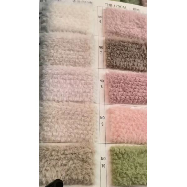 Polyester Fur Rabbit hair Jacquand new designs Static-free for High fashion