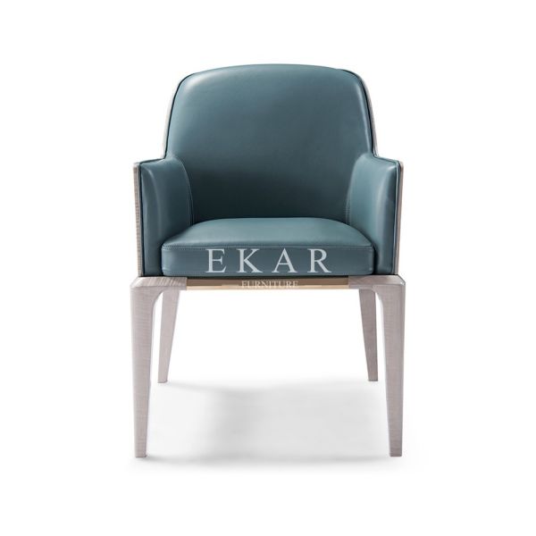 Leather Modern Style White Upholstered Dining Chair W006D6