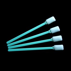 Quality Rectangle Sponge Tipped Swab White Foam Green Stick for sale