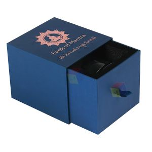 Luxury Rigid Cardboard Custom Logo Stamping Paper Drawer Candle Gift Box