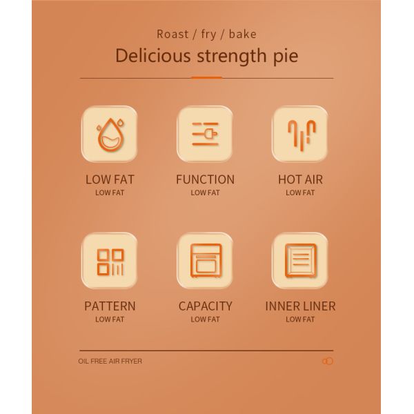 220-240V Large Capacity Air Fryer Oven with Touch Screen Control and Oil-Free Cooking