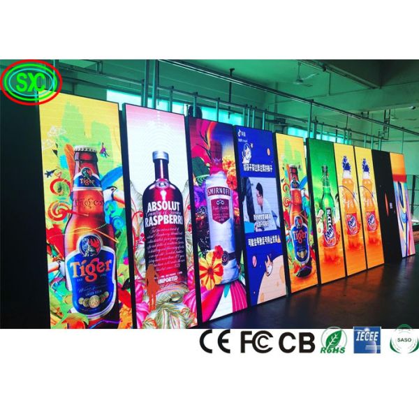 600W P2.5 1200nits Led Poster Advertising Board IP43