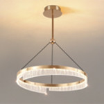 Transparent PMMA Acrylic Lampshade LED Chandelier Rust Resistant