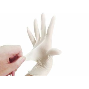 Latex Disposable Medical Examination Gloves 24cm Powder Free
