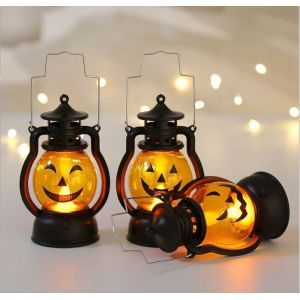 Halloween Lantern with Skull Decorated