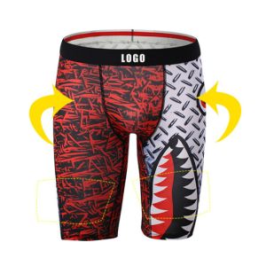 OEM Sustainable Mens Boxer Shorts Polyester Breathable Gym Briefs Underwear