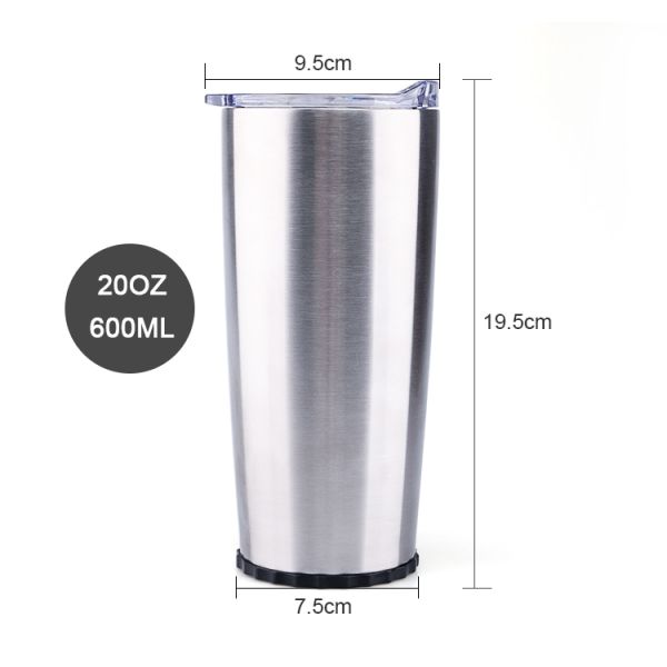 600ml hot sell Double Wall Stainless Steel Vacuum insulated water bottle Thermos Mugs with foldable straw