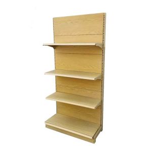 Metal Wood Grain Shelves Heavy Duty 1-7 Layers For Retail Store