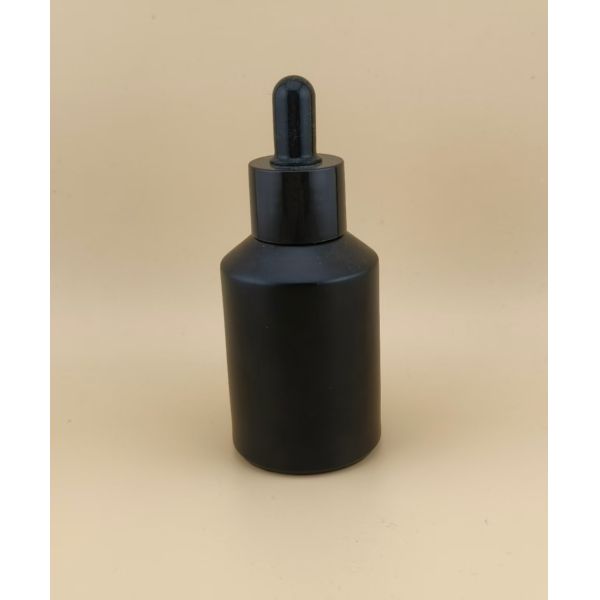 Buy Delicate Design Black Glass Dropper Bottle for Face Essence at wholesale prices